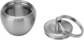 Small Pill Box, Stainless Steel Shape Mini Portable Organizer Case Metal Container Medicine Bottle Ring Holder Keychain Sealed Jar Pendant for Purse Outdoor Camping Travel