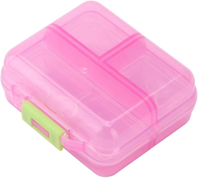 7 Grids Weekly Pill Box Portable Medicine Storage Box Foldable Drug Case Tablet Organizer for Travel ()