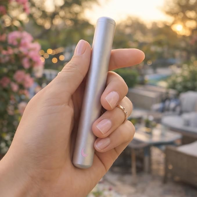 Brando Moon Small Metal Tube Case Container - Airtight Water Proof - Perfect Smell Proof Case to keep Coffee Fresh While Traveling 4.5” (Silver)