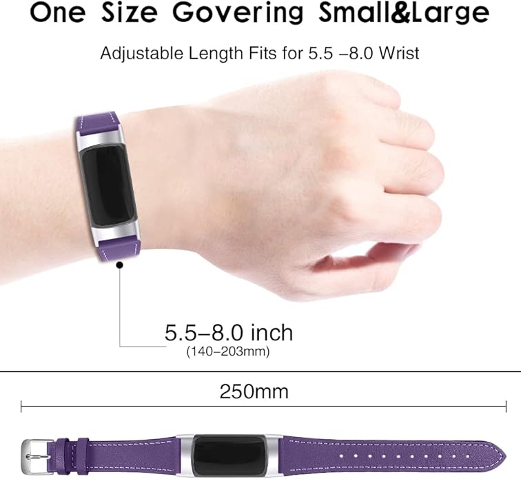 Compatible with Fitbit Charge 5 Leather Bands for Women Men, Feminine Leather Replacement Watch Band Straps Wristbands Bracelet Accessory for Fitbit Charge 5 GPS Tracker