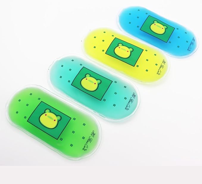 Small Ice Packs, Gel Ice Packs for Injuries Hot & Cold Ice Packs Bulk Reusable Flexible Mini Ice Pack Cold Compress for Pain Relief (4pcs (Frog))
