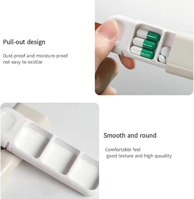 Daily Pill Organizer, MUQINGWAN Pill Box and Easy to Carry Convenient Pill. Vitamins. Fish Oil. Calcium Tablets. Supplement The Pill Tissue