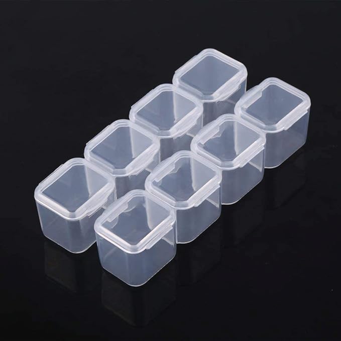 Box, Jewelry Organizer Clear Plastic 28 Slots Adjustable Tablet Jewelry Storage Box Container