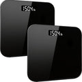 2 Pack Scale for Body Weight, Digital Bathroom Scale with Clear LED Display, High Precision Measurements, 400lb, Safe Rounded Corners (Batteries Not Included)