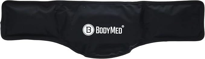BodyMed Reusable Gel Ice Pack Cold Compress for Neck - Professional Grade Cold Therapy for Injuries, Aches, Swelling, Bruises, Sprains - 21 in. x 6 in. (Neck Contour)