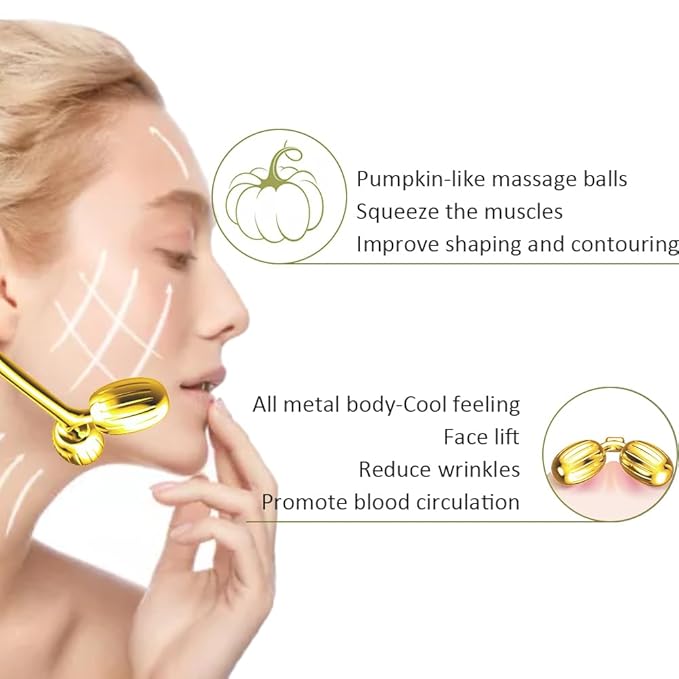 Yeamon Gua Sha Facial Tools and Face Roller Set, Facial Massage Tool for Women’s Skincare Routine,Cooling Stainless Steel Face Sculpting Eyes Roller Guasha for Daily Use or Self-Care Gift for Women