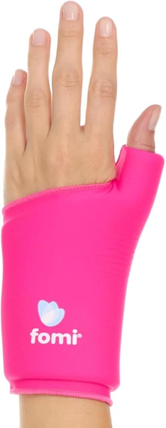 FOMI Wrist Solid Gel Ice Packs | 2 Pack | Hot Cold Hand and Thumb Compression Sleeve Wrap for Carpel Tunnel, Arthritis, Tendonitis, Bruises, Swelling, Sports Injuries Pain Relief (Small/Medium)