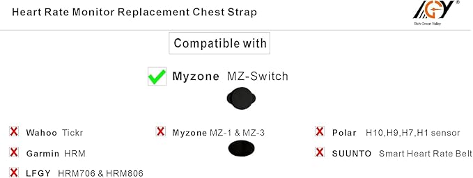Heart Rate Monitor Arm & Wrist Strap Compatible with MYZONE MZ Switch Arm Strap Replacement
