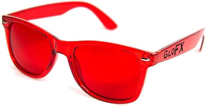 GloFX Red Color Therapy Glasses Glasses - Supports Feelings of Strength Power and Confidence