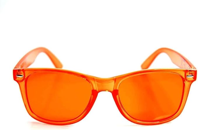 GloFX Orange Color Therapy Glasses for Chakra Healing, Chromotherapy, and Mood - Supports Feelings of Happiness, Social Confidence and Joy