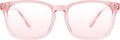 TIJN Blue Light Blocking Glasses for Women Men Clear Frame Square Nerd Eyeglasses Anti Blue Ray Computer Screen Glasses