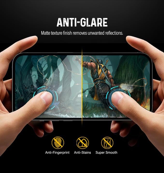 magglass Matte Screen Protector for Google Pixel 9 Pro XL (6.8") Anti-Glare Tempered Glass with Alignment Applicator (Fingerprint Unlock Compatible)