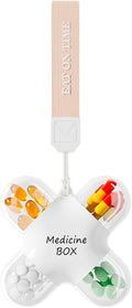 4 Compartment Pills Organizers Clear ABS Storage Box with Secure Seal for Travel and Daily Use