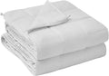 yescool Weighted Blanket for Adults (20 lbs, 60” x 80”, White) Cooling Heavy Blanket for Sleeping Perfect for 190-210 lbs, Queen Size Breathable Blanket with Premium Glass Bead, Machine Washable