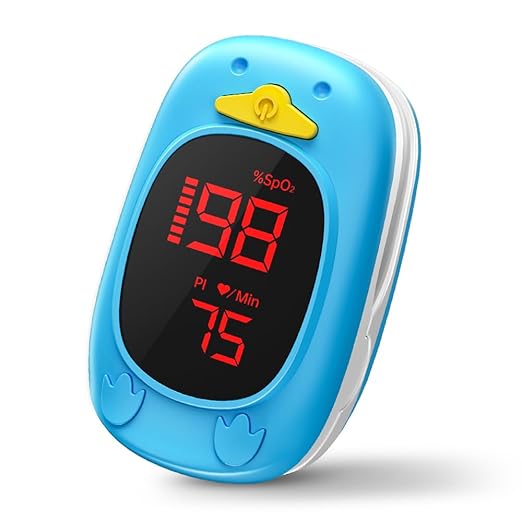 Pulse Oximeter Oxygen Monitor Pulse Oximeter Oxygen Monitor Fingertip, Large Display, Included With AAA Battery