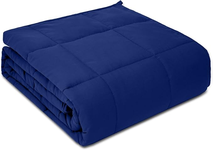 Weighted Blanket 88''x104''x20lbs Weighted Blankets NavyBlue heavey Blanket for Sleeping is Comfortable and Cozy