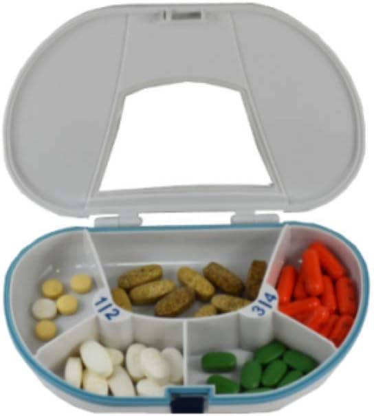 Gasketed 4 Compartment Pill Reminder (4+1 Gasketed Pill Box)