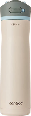 Contigo Wells Chill Stainless Steel Filter Water Bottle with AUTOSPOUT Straw Lid, 24 Oz., Salt