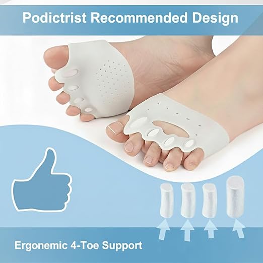 Upgraded Toe Separators & Toe Spacers for Women and Men - Podiatrist Recommended, Bunion Corrector, Foot Alignment and Pain Relief(1 Pair)