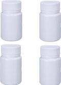 4PCS Empty Medicine Pill Organizer Plastic Medicine Pill Bottles Reagent Bottle Liquid Solid Powder Capsules Case Pill Chemical Containers with Screw Cap