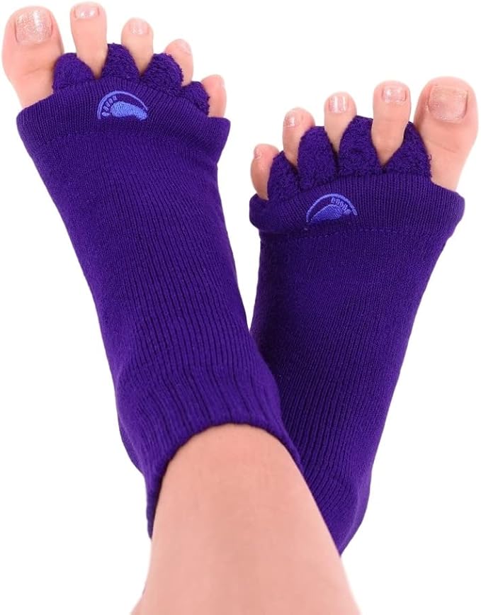 My Happy Feet Foot Alignment Socks with Toe Separators – Holiday Socks for Women & Men - Cozy Christmas Gift Idea