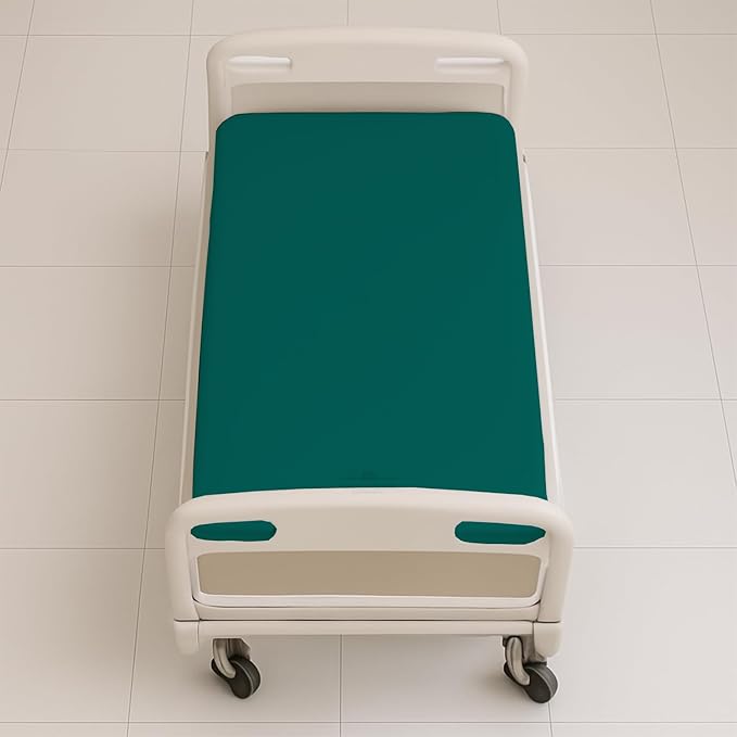 4 Pack Fitted Hospital Bed Sheets - Soft Microfiber Hospital Fitted Sheet - Hospital Bed Fitted Sheets (Teal, 36" x 84" x 12")