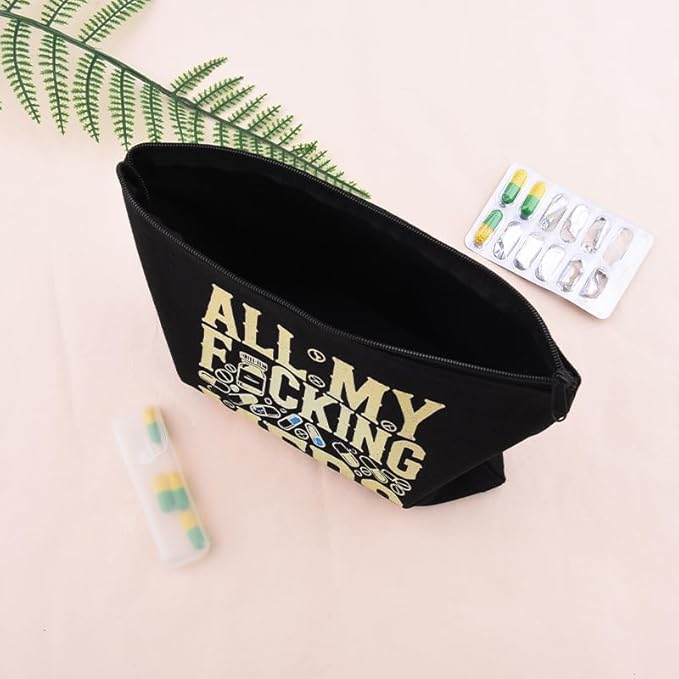 Patient Medication Pouches for Traveling Med Case for Pill Box Storage Container Pharmacy Doctor Medical Funny Novelty Gifts for Physician Nursing Assistant Pharmacist Nurse Makeup Bags for Work