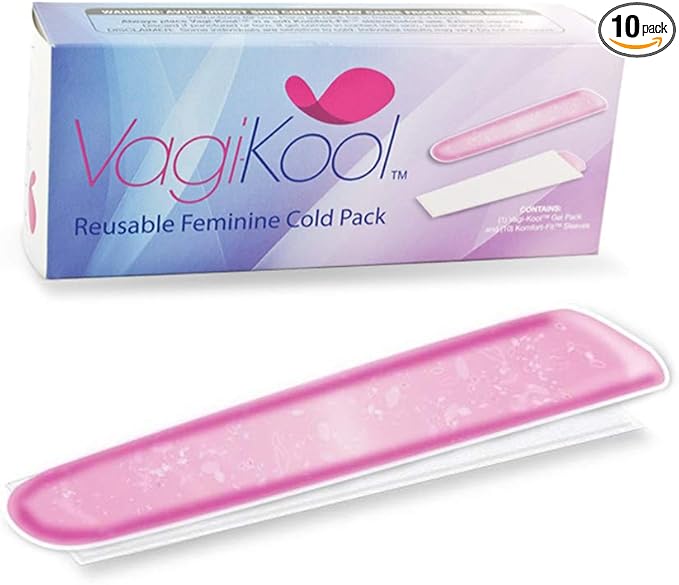 Reusable Postpartum GelCold-Pack 10 Komfort Fit Sleeves- Flexible Cold Packs- Postpartum Padsicles for Post Partum Recovery- Labiaplasty Supplies Frozen- Pad for Vulvodynia- Made in the USA