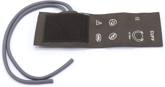 Blood Pressure Cuff with Dual Tubes for Infant 10-15 cm, Reusable PU Brown Replacement Blood Pressure Cuff, No BP Connector