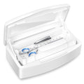 Plastic Sterilizing Tray-Sterilization Tray,Clean Sterilizer Box Storage Organizer for Nail,Tweezers,Hair Salon,Spa & Cutter Manicure Equipment-Clear Lid (Thickened - white)
