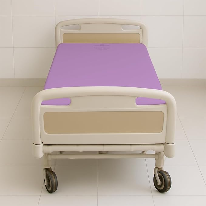 6 Pack Fitted Hospital Bed Sheets - Soft Microfiber Hospital Fitted Sheet - Hospital Bed Fitted Sheets (Lavender, 36" x 84" x 12")