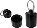 2pcs Portable Pill Container Keychain Pill Holder Medicine Organizer,Aluminium Alloy Round Pill Box Organizer for Outdoor Travel Camping