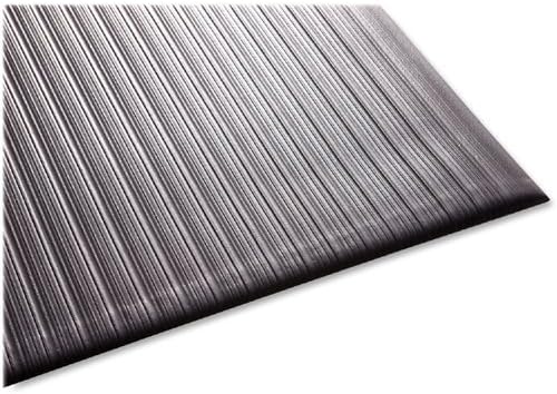Genuine Joe Anti-Fatigue Mat, Beveled Edge, 3 by 60-Feet, Black