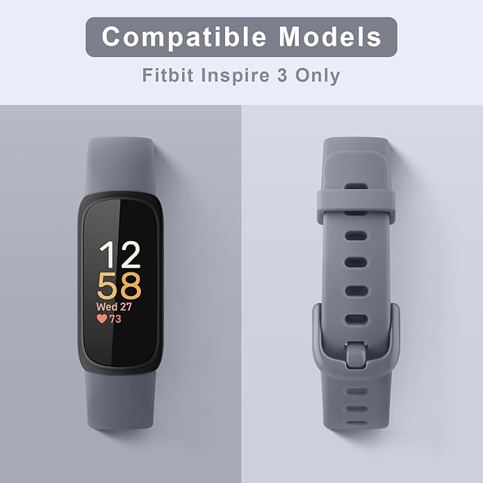 AK Band Compatible with Fitbit Inspire 3 Bands for Women Men, Adjustable Replacement Sport Wristbands Straps for Fitbit Inspire 3 Fitness Tracker