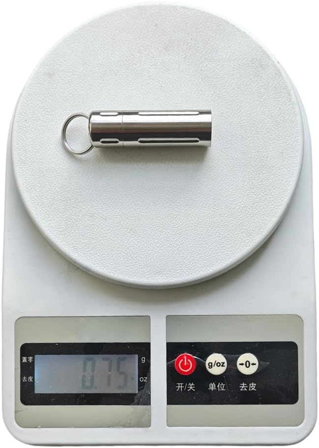 Titanium Large Size Keychain Pill Holder Pill Container with Carabiner Pill Case, Portable Pill Case for Purse, Backpack, Keyring Watertight Travel Pill Container for Medicine