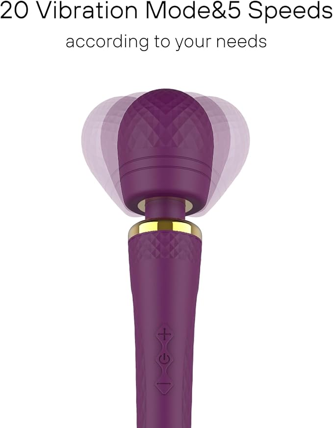Personal Wand Massager Handheld Cordless Massager Travel-Quiet-Waterproof, USB Rechargeable,Perfect Back Legs Hand Pains and Sports