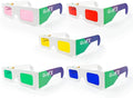 GloFX Color Paper Glasses - 5 Pack - Chakra Chromotherapy Light Therapy