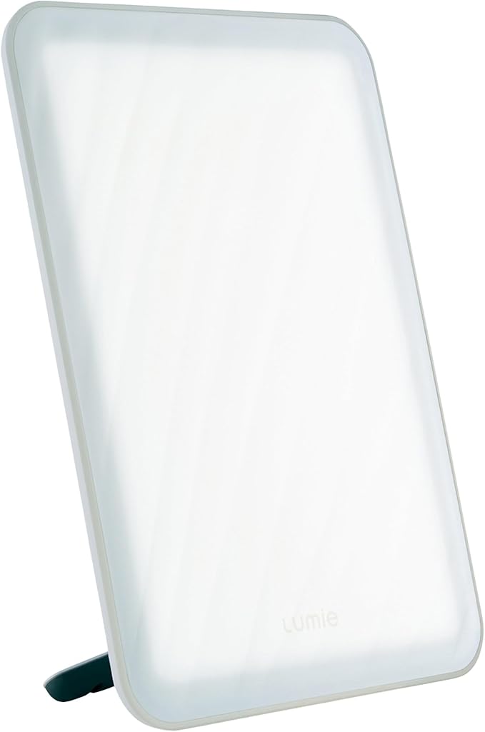 Lumie Vitamin L Light Therapy Lamp - Portable, Slim Design - 10,000 Lux Daylight Lamp - Detachable Stand, Cool White LEDs & Rippled Diffuser - Portrait or Landscape