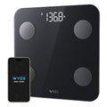 Wyze Scale S, Scale for Body Weight, Digital Bathroom Scale for Body Fat, BMI, Muscle, Heart Rate, Body Composition Analyzer with App, Batteries Included, Bluetooth, 400 lb, Black