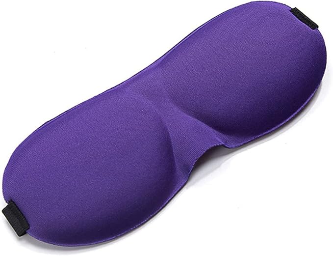 1 PCS 3D Sleep Mask for Women Men Eye Mask for Sleeping Contoured Cup Night Blindfold Mask Block Out Light for Kids Girls and Adult Purple