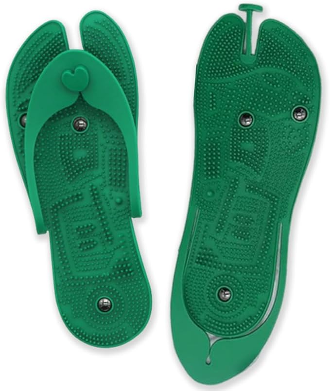 Foot Acupoint Massage Shoes,Portable Folding Foot Massager Slippers with Magnetic Stone,Reflexology Massage Flip Flops Shoes Sandals Improve Circulation Relaxation