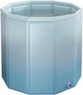 Portable Bathtub for Adults, Collapsible Freestanding Bathtub for Shower, Hot Ice Bath Tubs with Thickened Thermal Foam to Keep Temperature, PVC Outdoor Soaking Tub (Gradient Blue)
