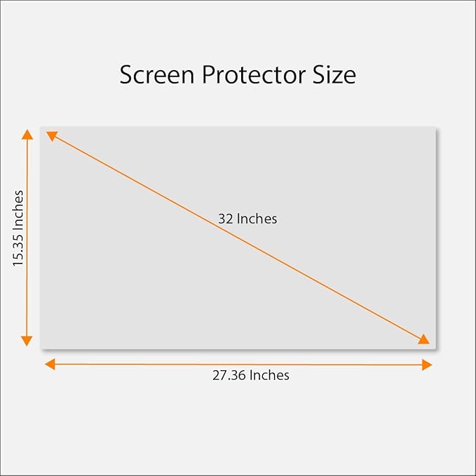 Anti Blue Light Screen Protector for 32 Inches (Screen Measured Diagonally) TV. Filter out Blue Light that relieve computer eye strain and help you sleep better