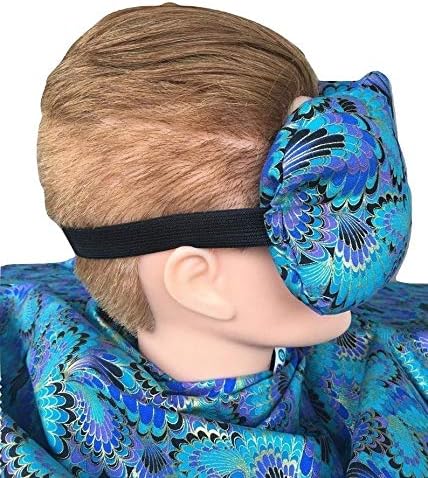 Eye Mask Lavender Eucalyptus, Sinus, Herbal Pack, Hot Cold Pack, Heat Wrap,Organic, Flax Seed, Microwave Therapy, Sleep Mask, Yoga Meditation Eye Pillow, Peacock