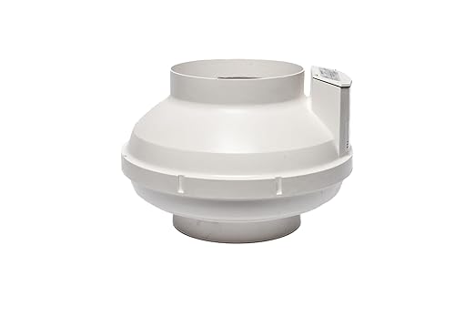Festa AMG Fury Radon Fan - Quiet and Energy Efficient 520 CFM Radon Mitigation System Inline Fan - 8" Electric Waterproof Inline Duct - Made with Sturdy Glass Reinforced Poly-Resin – White