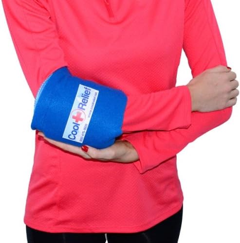 COOL + RELIEF WWW.COOLRELIEF.NET - Medical Grade Reusable Ice Pack - Flexible Gel Pack - Soft Compression Wrap - for Wrist, Elbow, and Ankle Injuries and Pain Relief (2 6" x 12" Gel Ice Packs)