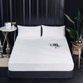 WenBags Waterproof Fitted Bed Sheets,Mattress Protector for Home & Hospital Care Beds, Soft Hospital Bed Sheets with Elastic All Around (1, White, King)