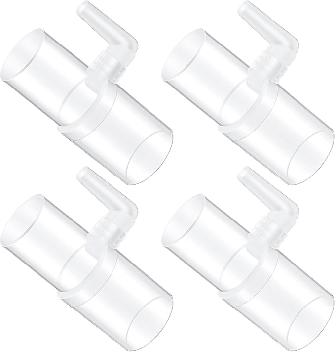 4 Pack CPAP Hose Adapter,CPAP Oxygen Enrichment Adapter,Universal Tube Connector for CPAP Tubing Hose,Oxygen Supplies