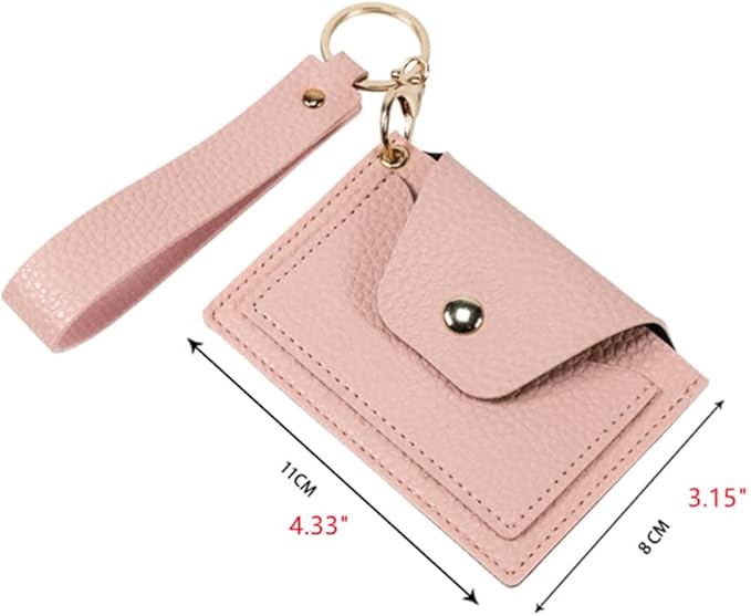 Birth Control Pill Case Medicine Holder Daily PU Leather Removable Wristlet Strap (Black)