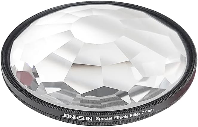 JONGSUN Kaleidoscope Prism Special Effect Filter 77mm FX Glass Glare Widescreen Film Anamorphic DSLR Film Video Photography Camera Filter Accessories(Kaleidoscope)